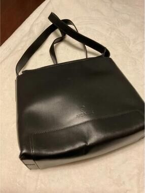Aigner designer leather black shoulder purse bag